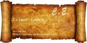 Czimer Endre névjegykártya